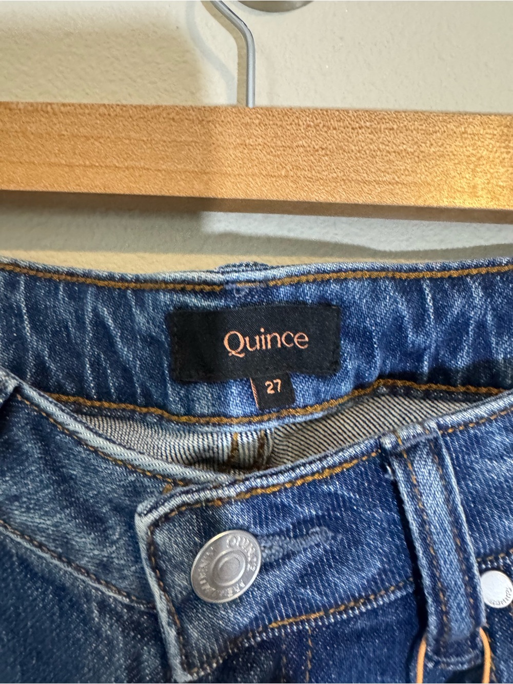 Quince Bella Stretch Relaxed Straight Jeans Long Atlantic Blue - Picture 5 of 8